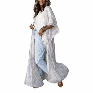 Bohemian Gray Kimono Cardigan/ Duster Size: One Size